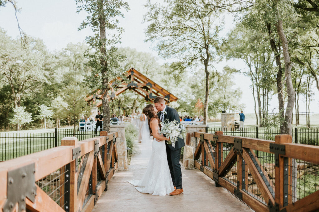 Alvarado Wedding Venue Gorgeous bridge couple kissing photo with outdoor landscape