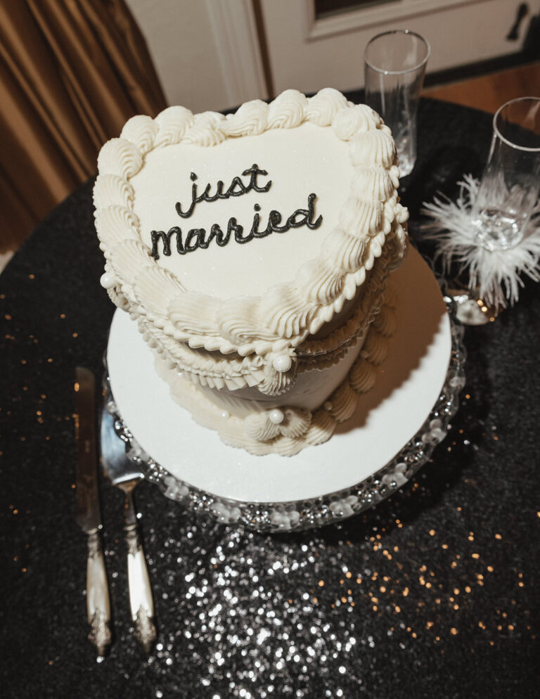 Just Married Wedding Cake